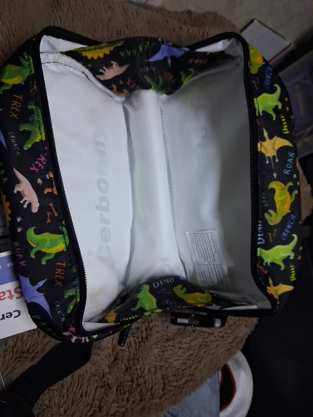 Cerbonny Freezable Mini Lunch Bag / Snack Pouch – Dinosaur Pattern